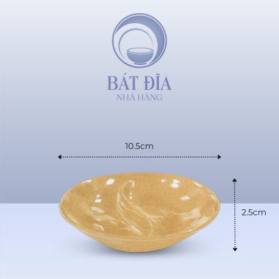 Kích Thước Gia Vị Ô Van 2 Ngăn Men Sứ Vàng