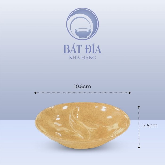 Kích Thước Gia Vị Ô Van 2 Ngăn Men Sứ Vàng