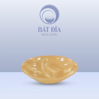 Gia Vị Ô Van 2 Ngăn Men Sứ Vàng