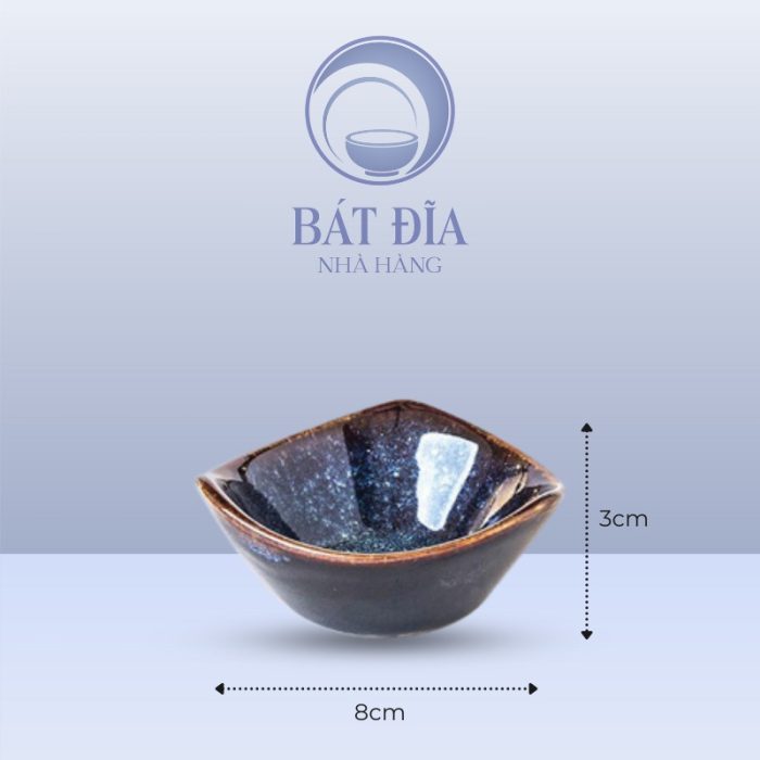 Kích thước Gia Vị Tam Giác Men Hỏa Biến Xanh