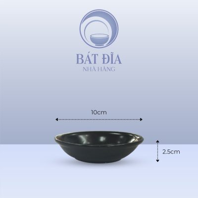 kích thước Gia Vị Tròn Men Đen Matt