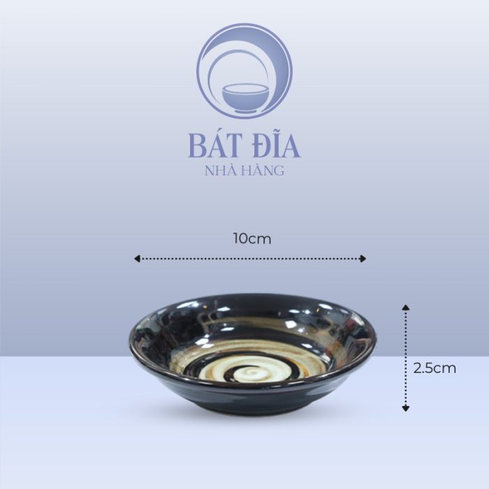 Kích thước Gia Vị Tròn Men Nâu Quét