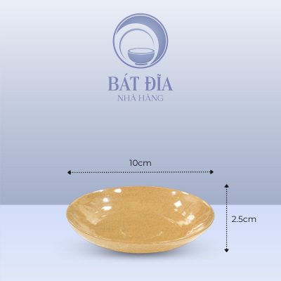 Kích Thước Gia Vị Tròn Men Sứ Vàng