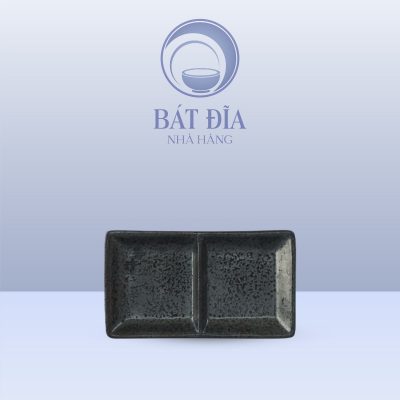Gia Vị Vuông 2 Ngăn Men Đen Nhật Quét Sơn