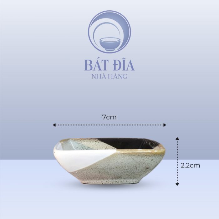 Kích thước Gia Vị Vuông Ảo Men Ba Màu