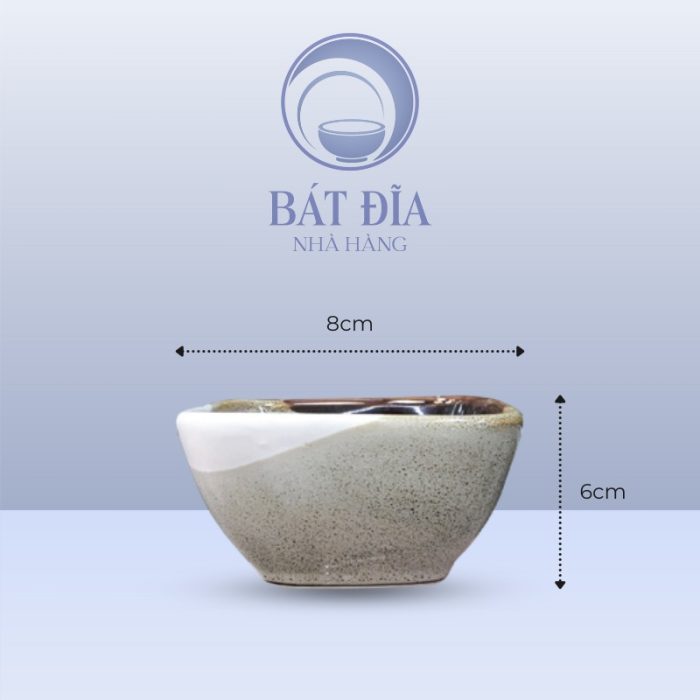 Kích thước Gia Vị Vuông Men Ba Màu