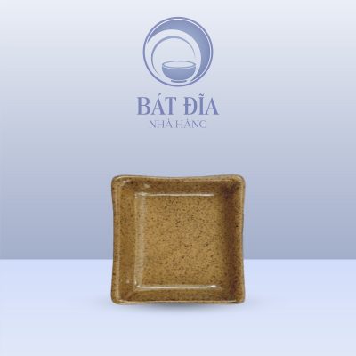 Gia Vị Vuông Men Gốm Nâu Đen
