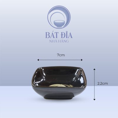 Kích thước Gia Vị Vuông Men Nâu Quét