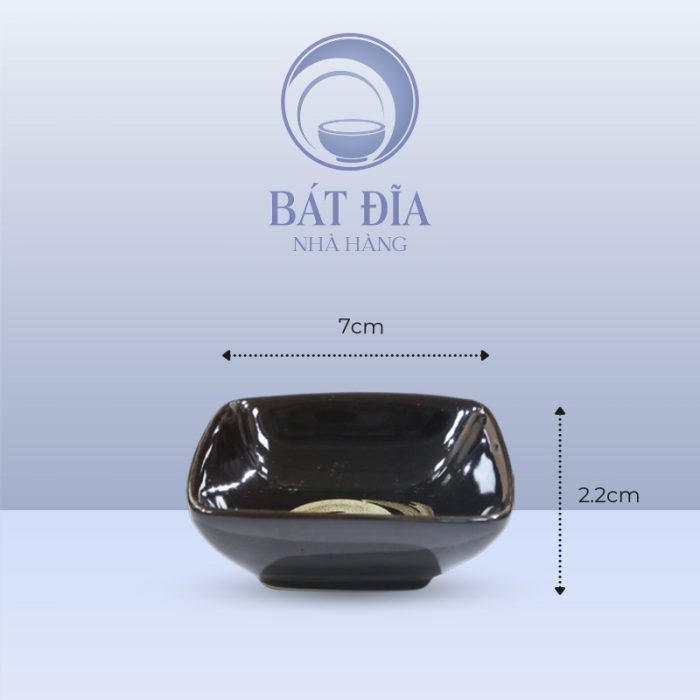 Kích thước Gia Vị Vuông Men Nâu Quét