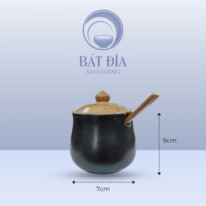 kích thước Hũ Đường Cao Men Gốm Nâu Đen