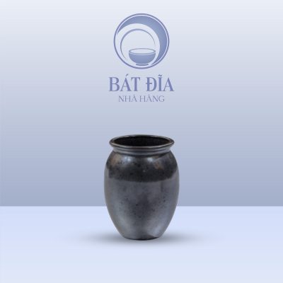 Hũ Tăm Men Đen Chấm Sơn