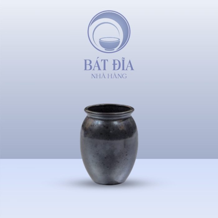 Hũ Tăm Men Đen Chấm Sơn