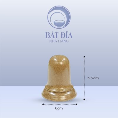 Kích thước Hũ Tăm Men Gốm Nâu Đen