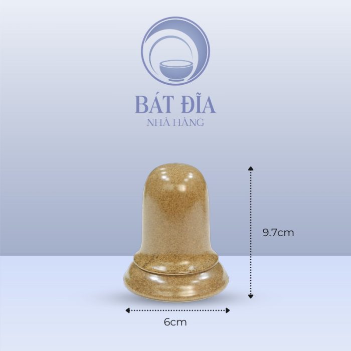 Kích thước Hũ Tăm Men Gốm Nâu Đen