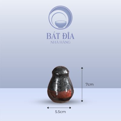 kích thước Hũ Tiêu Men Đen Nhật Quét Sơn