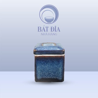 Hũ Vuông Men Hỏa Biến Xanh