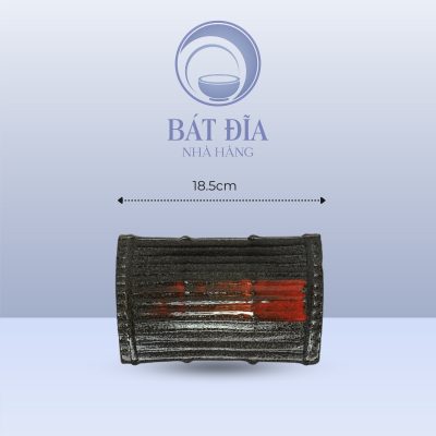 Khay Nan Tre Men Đen Nhật Quét Sơn - 18.5cmx11.5cmx5cm