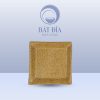 Khay Vuông Men Gốm Nâu Đen