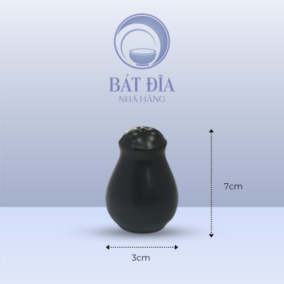 kích thước Lọ Tiêu Men Đen Matt