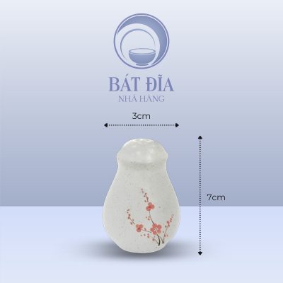 Kích Thước Lọ Tiêu Men Gốm Hoa Đào Đỏ