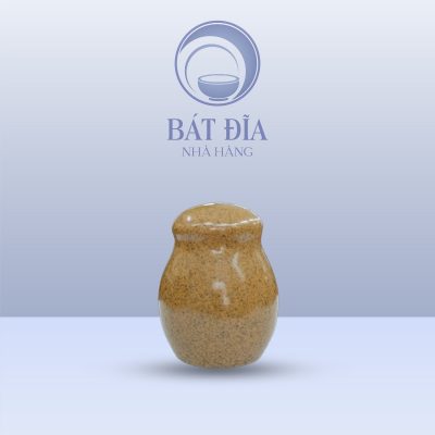 Lọ Tiêu Men Gốm Nâu Đen