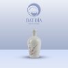 Nậm Rượu Men Gốm Hoa Đào Đỏ