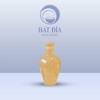 Bình Rượu Men Sứ Vàng