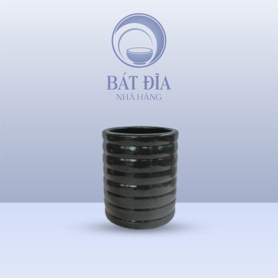Ống Cắm Đũa Men Đen Matt