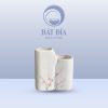Ống Đũa Men Gốm Hoa Đào Đỏ