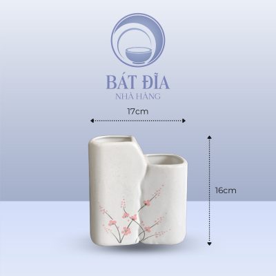 Kích Thước Ống Đũa Men Gốm Hoa Đào Đỏ
