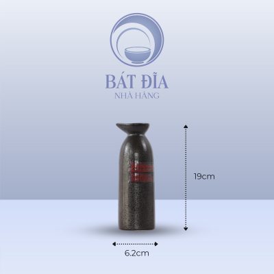 kích thước Sake Cao Men Đen Nhật Quét Sơn