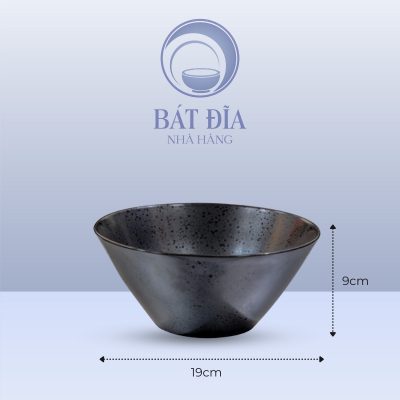 Tô Hàn Quốc Men Đen Chấm Sơn - 19cmx9cm