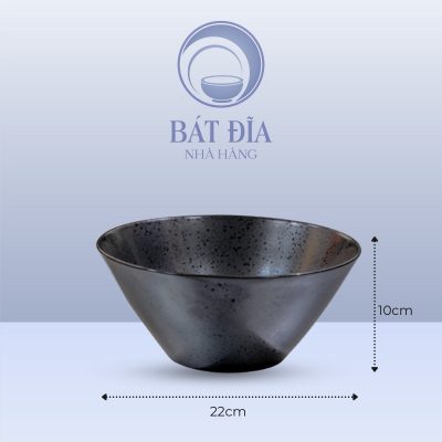 Tô Hàn Quốc Men Đen Chấm Sơn - 22cmx10cm