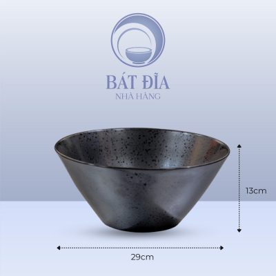 Tô Hàn Quốc Men Đen Chấm Sơn - 29cmx13cm
