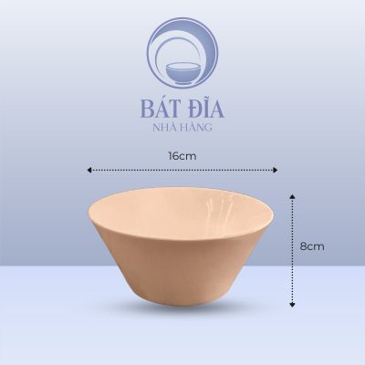 Tô Hàn Quốc Men Màu Trộn Méo - 16cmx8cm
