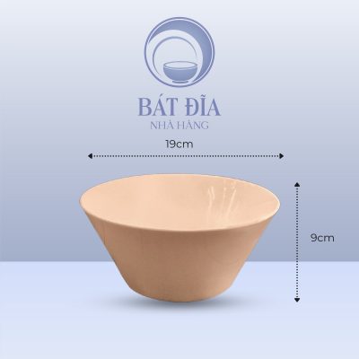 Tô Hàn Quốc Men Màu Trộn Méo - 19cmx9cm