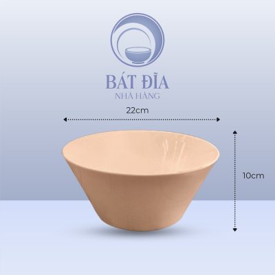 Tô Hàn Quốc Men Màu Trộn Méo - 22cmx10cm
