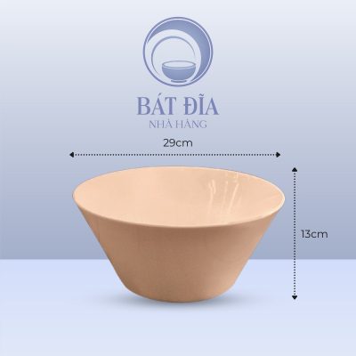 Tô Hàn Quốc Men Màu Trộn Méo - 29cmx13cm