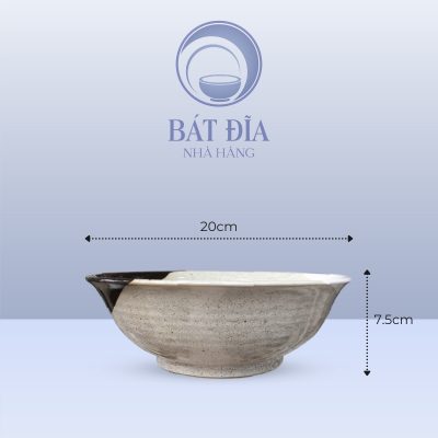 Tô Loe Men Ba Màu - 20cmx7.5cm