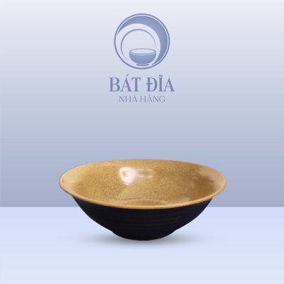 Tô Loe Men Gốm Nâu Đen