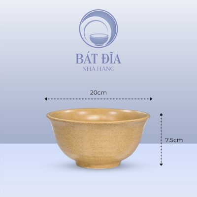 Kích Thước Tô Loe Men Sứ Vàng
