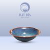 Tô Loe Viền Hoa Men Hỏa Biến Xanh