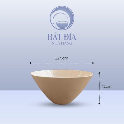kích thước Tô Mikkel MKB03 Men Màu Trộn Méo