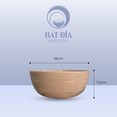 Tô Nhỏ Men Màu Trộn Méo - 18cmx7.5cm