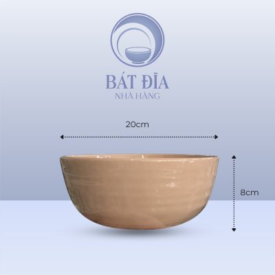 Tô Nhỏ Men Màu Trộn Méo - 20cmx8cm