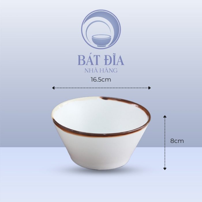 kích thước Tô Nón Men Matt Trắng Kẻ Miệng