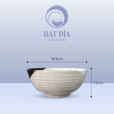 Tô Nông Men Ba Màu - 18,5cmx7,5cm