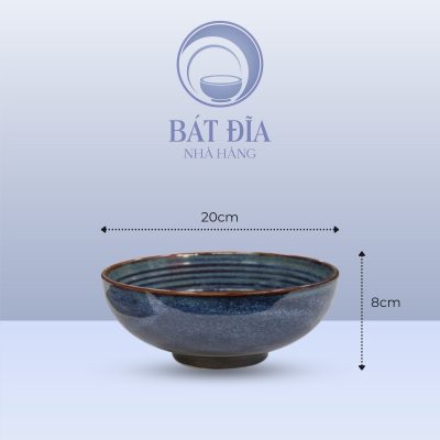Tô Nông Men Hỏa Biến Xanh - 20cmx8cm