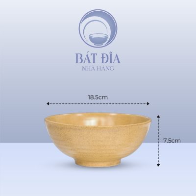 Kích thước Tô Nông Men Sứ Vàng