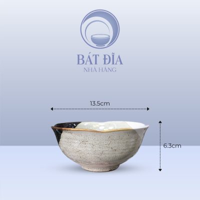 Tô Sâu Men Ba Màu - 13.5cmx6.3cm